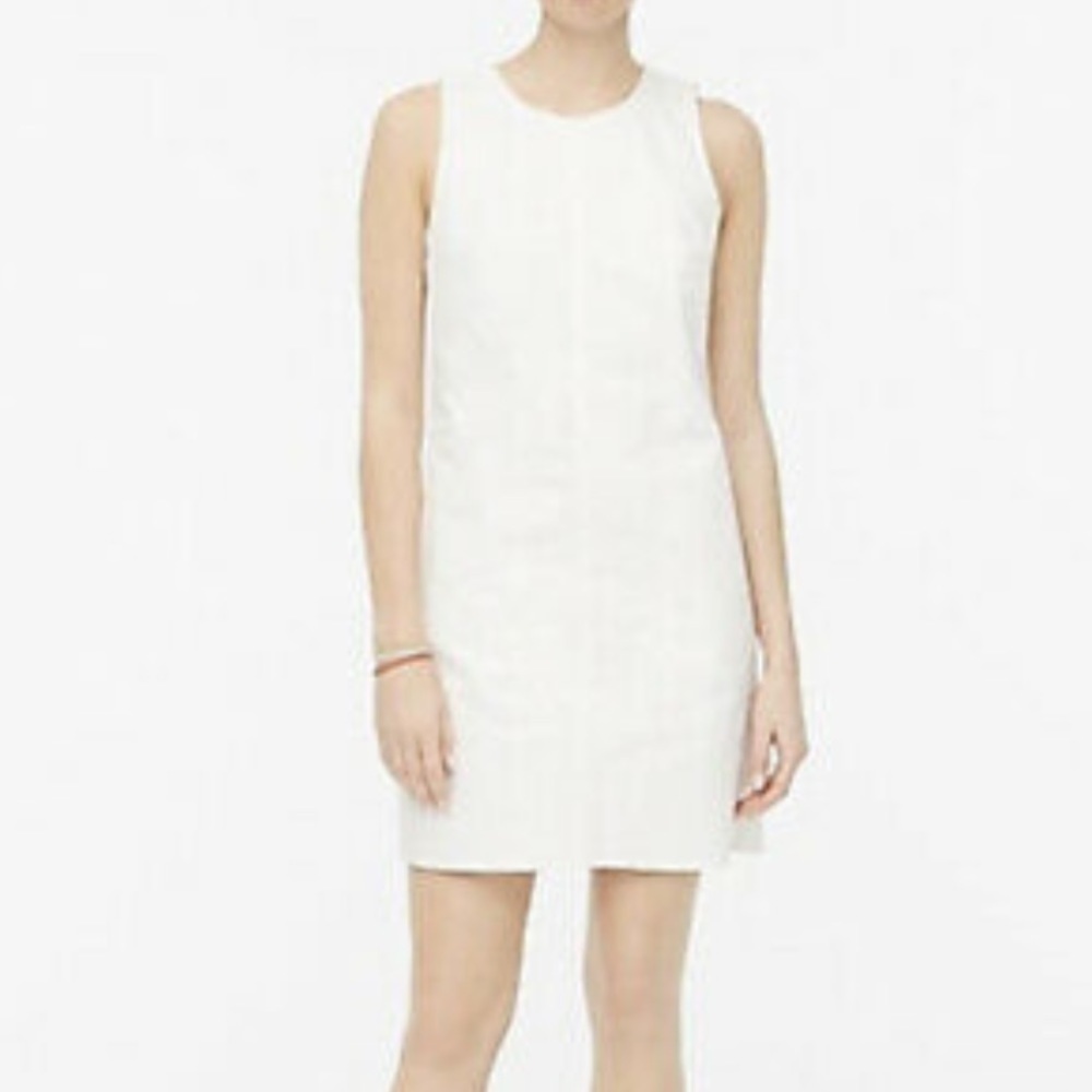 J Crew White Denim Shift Mini Dress size 2
